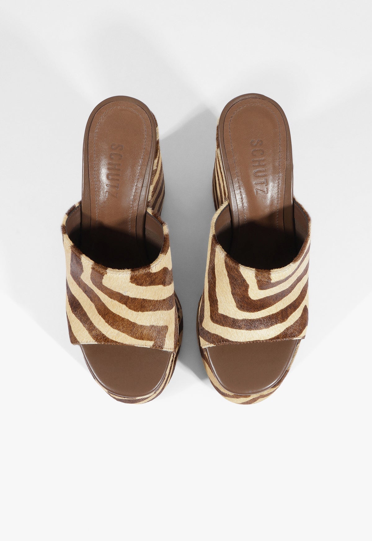 Dalle Studs Animal Print Leather Sandal - Schutz Shoes