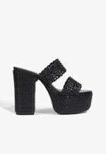 Aberdeen Platform Sandal 5 Black Synthetic - Schutz Shoes
