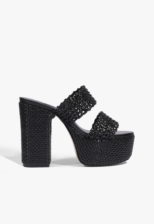 Aberdeen Platform Sandal 5 Black Synthetic - Schutz Shoes