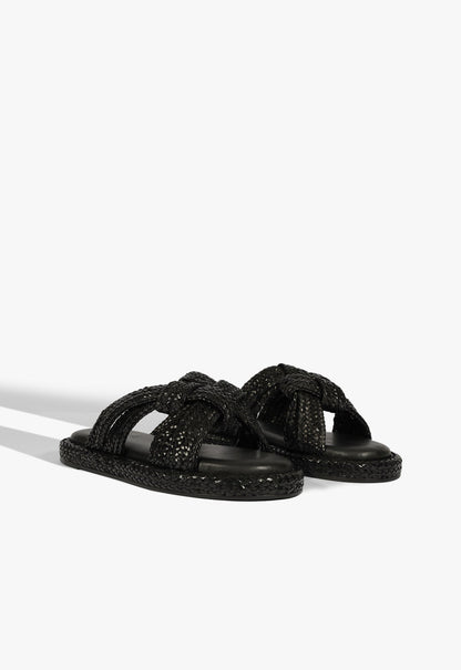 Kali Black Sporty Sandal - Schutz Shoes
