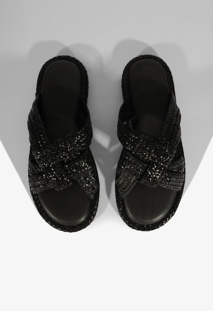 Kali Black Sporty Sandal - Schutz Shoes