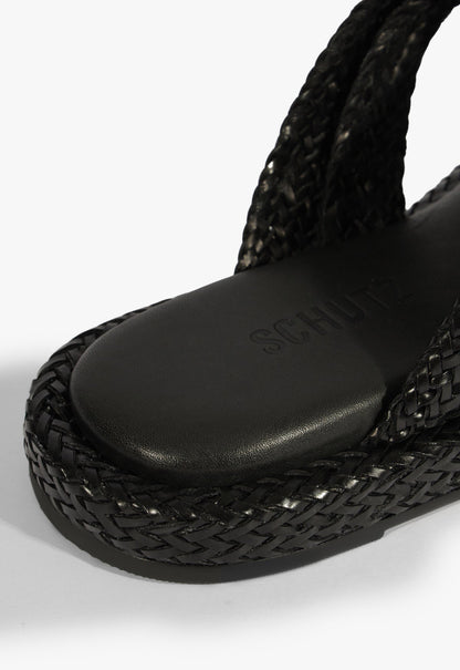 Kali Black Sporty Sandal - Schutz Shoes