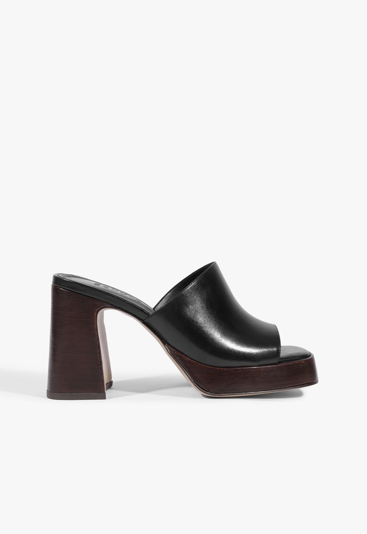 Rowan Leather Platform Sandal 5 Black Leather - Schutz Shoes