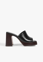 Rowan Leather Platform Sandal 5 Black Leather - Schutz Shoes