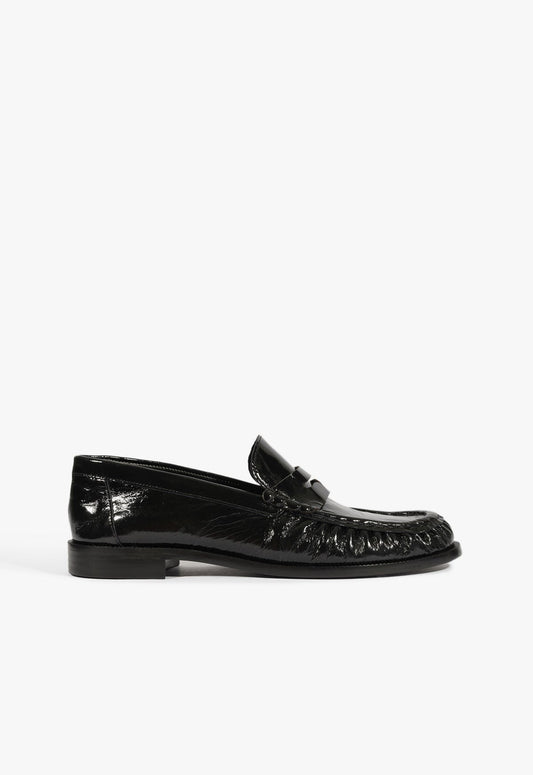 Tyche Patent Leather Flat 5 Black Patent - Schutz Shoes