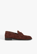 Tyche Suede Flat 5 Chestnut Brown Suede - Schutz Shoes