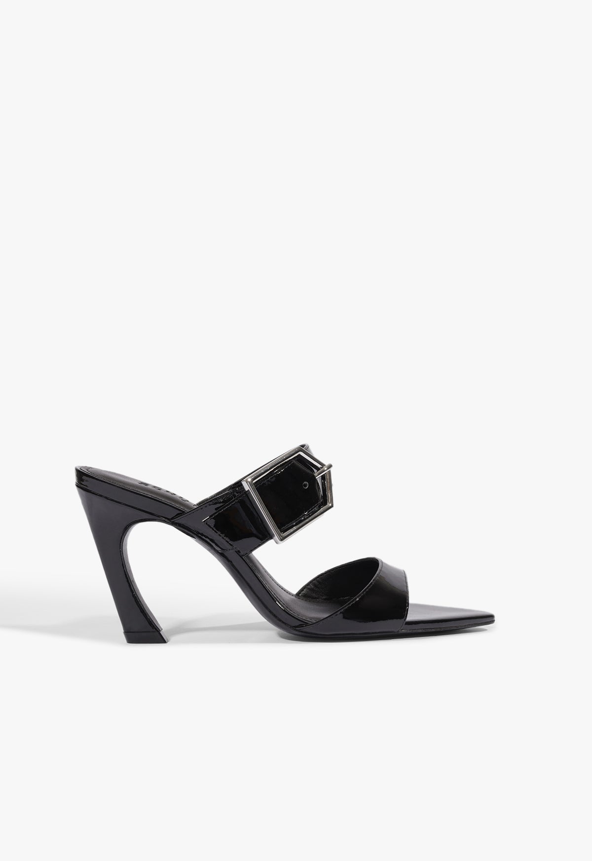 Venus Mule Patent Leather Sandal 5 Black Patent - Schutz Shoes