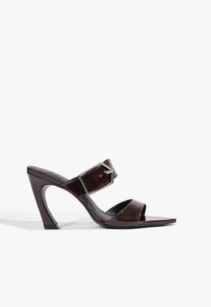 Venus Mule Patent Leather Sandal 5 Maplewood Patent - Schutz Shoes