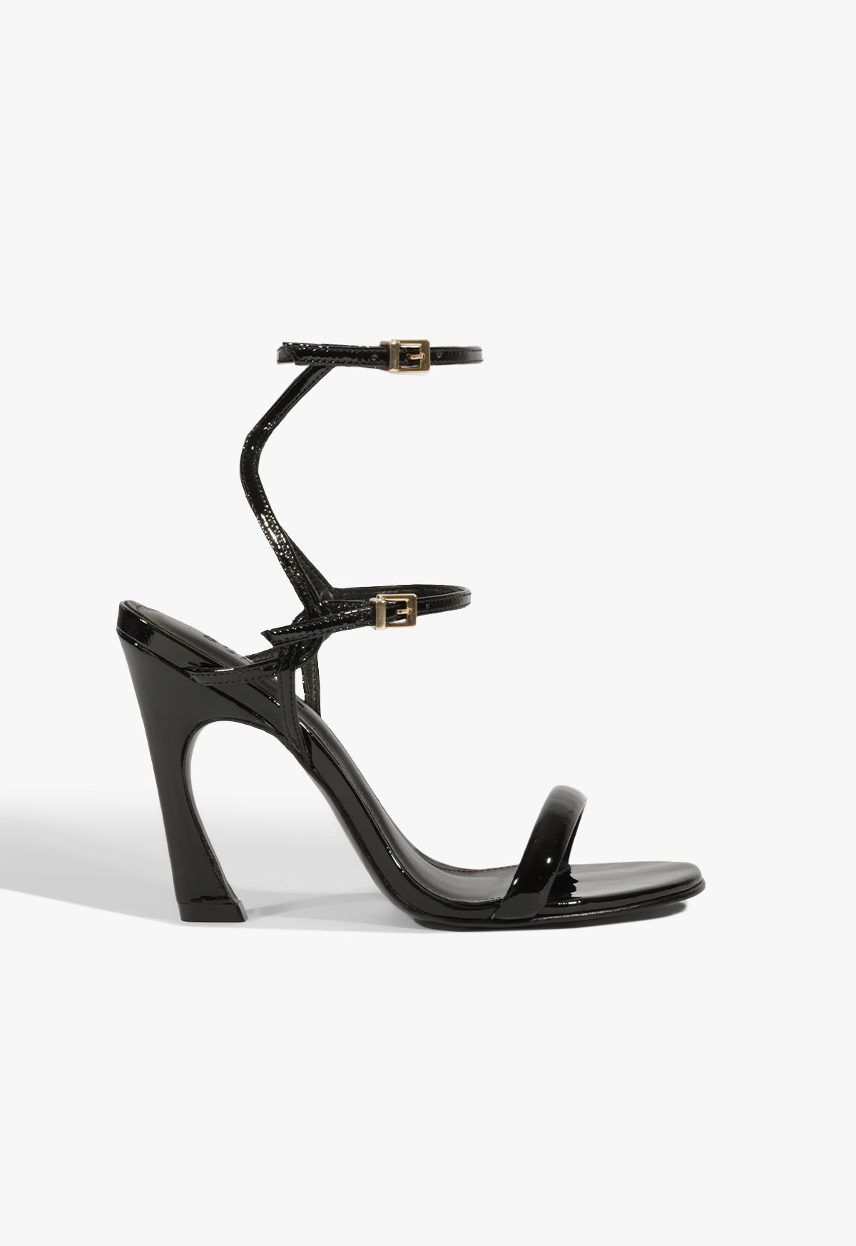 Carly Patent Stiletto Sandal 5 Black Patent - Schutz Shoes
