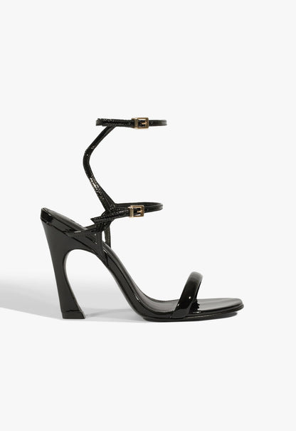 Carly Patent Stiletto Sandal 5 Black Patent - Schutz Shoes