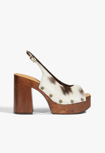 Rose Sling Calf Hair Sandal 5 Multi Brown Hair Calf - Schutz Shoes