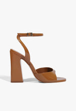 Harriet Patent Sandal 5 Miele Leather - Schutz Shoes
