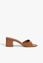 Harriet Mid Mule Patent Sandal 5 Miele Leather - Schutz Shoes