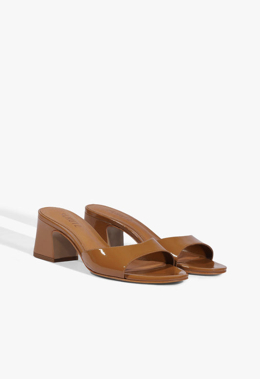 Harriet Mid Mule Patent Sandal - Schutz Shoes