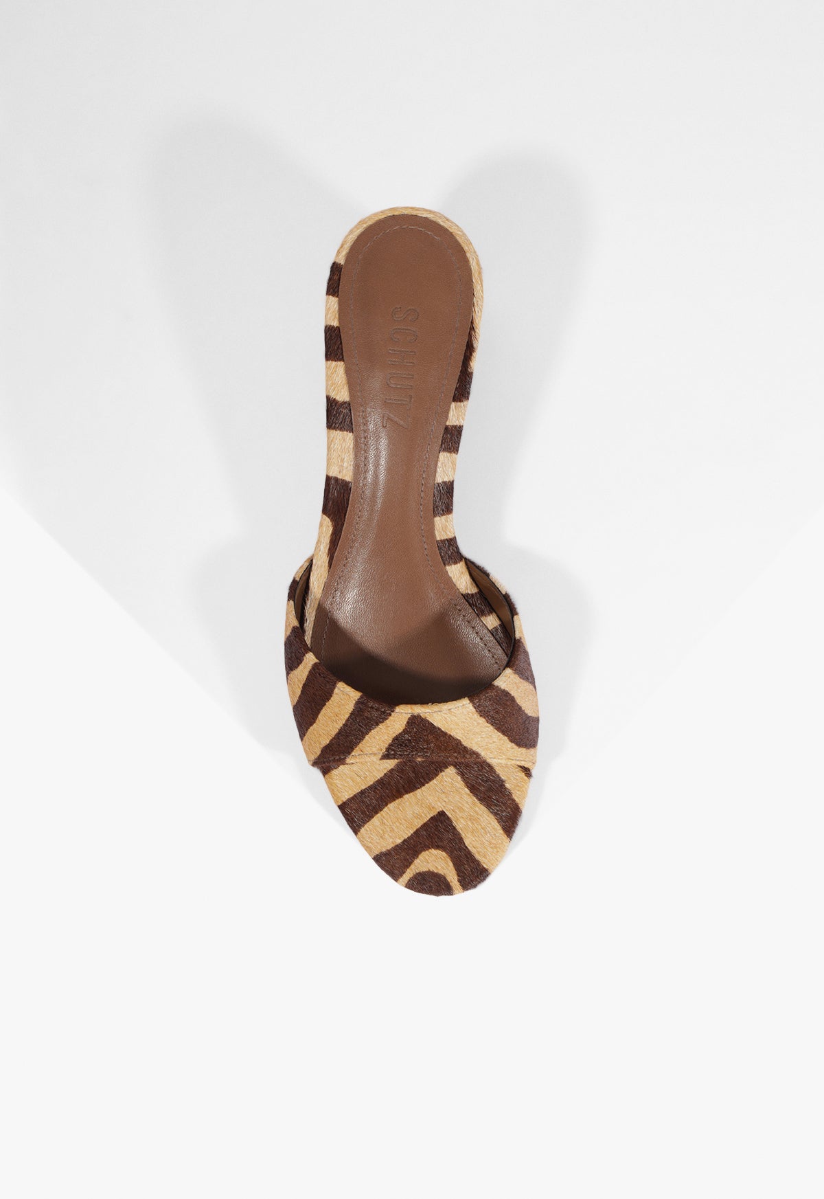 Harriet Mid Mule Animal Print Leather Sandal - Schutz Shoes