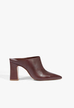 Eleanor Mule Leather Pump 5 Wine Berry Leather - Schutz Shoes