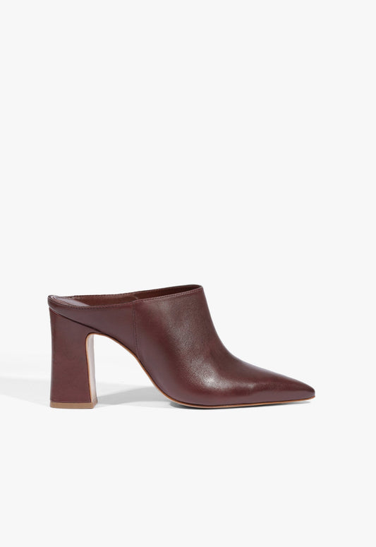 Eleanor Mule Leather Pump 5 Wine Berry Leather - Schutz Shoes