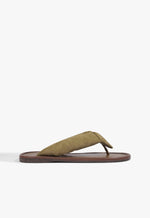Aurea Casual Suede Sandal 5 Dried Olive Suede - Schutz Shoes