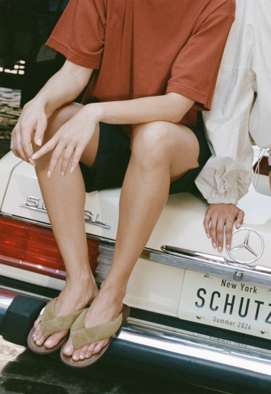 Aurea Casual Suede Sandal - Schutz Shoes