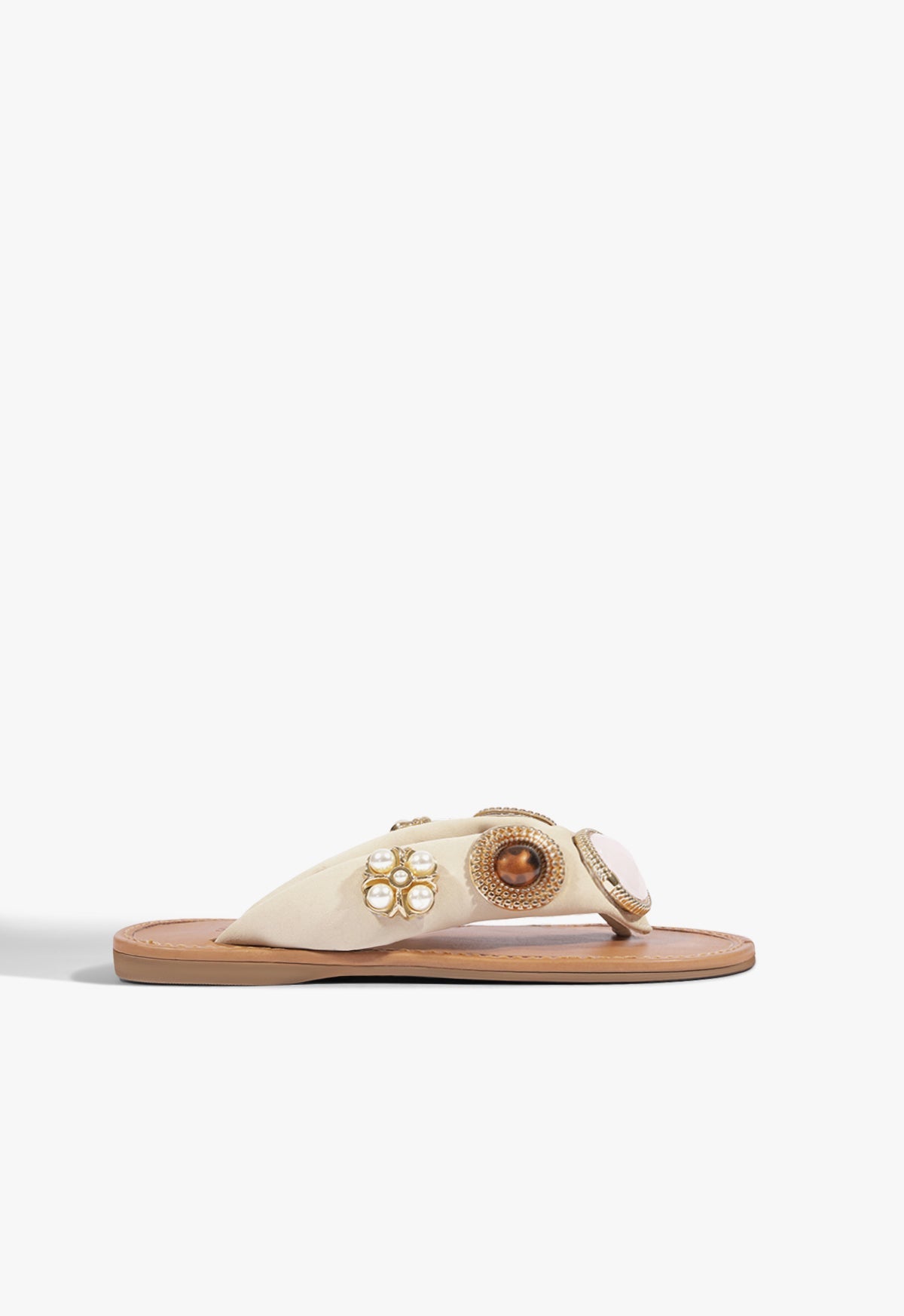 Aurea Suede Sandal 5 Egg Shell Suede - Schutz Shoes