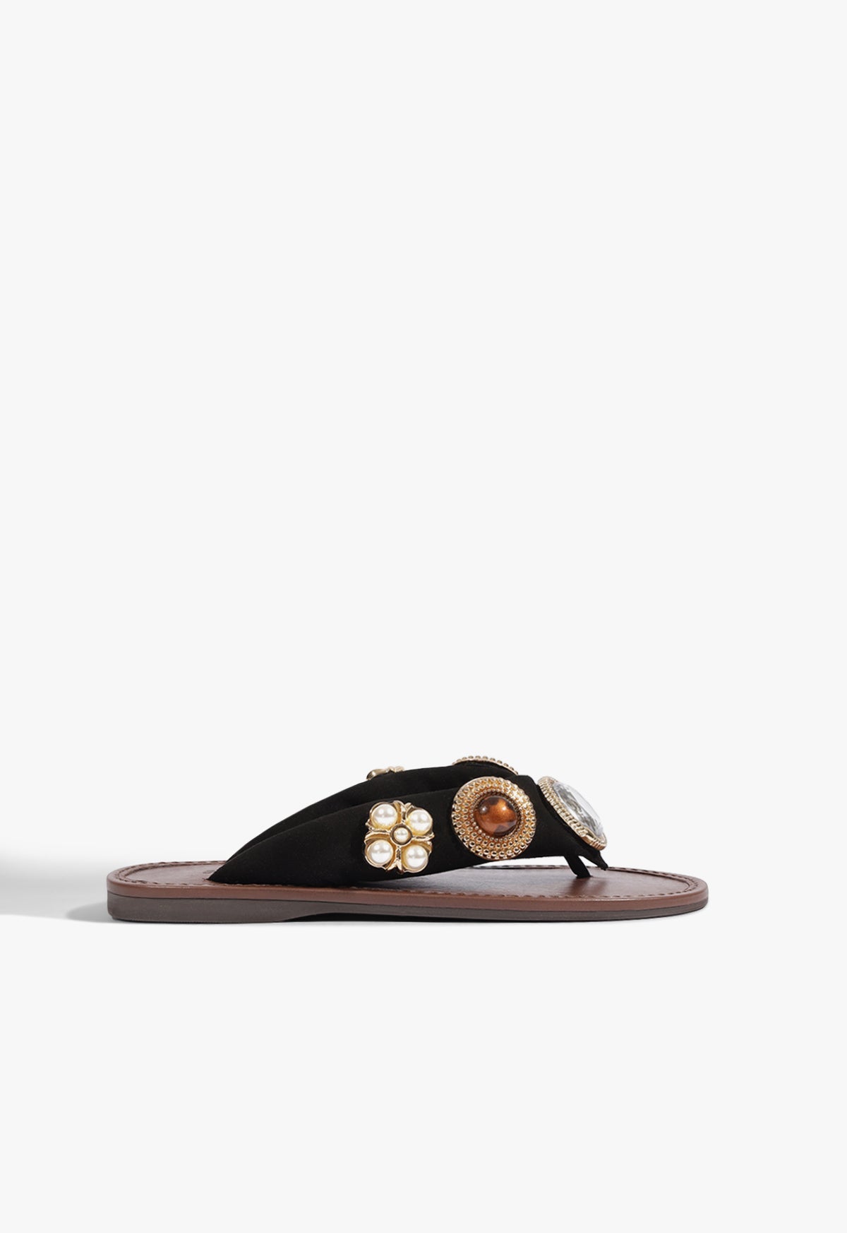 Aurea Suede Sandal 5 Black Suede - Schutz Shoes