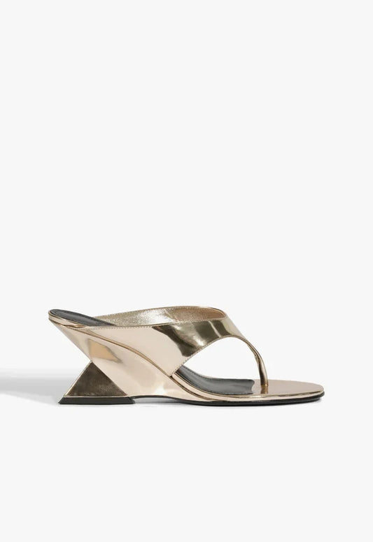 Betsy Sandal 5 Gold Metallic - Schutz Shoes