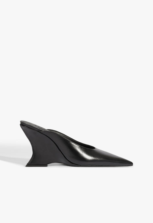 Siena Mule Pump 5 Black Leather - Schutz Shoes