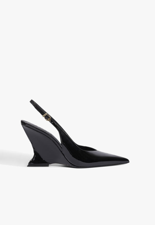 Siena Buckle Patent Leather Pump 5 Black Patent - Schutz Shoes