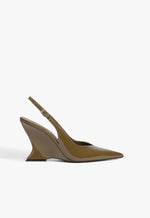 Siena Buckle Patent Leather Pump 5 Dried Olive Patent - Schutz Shoes