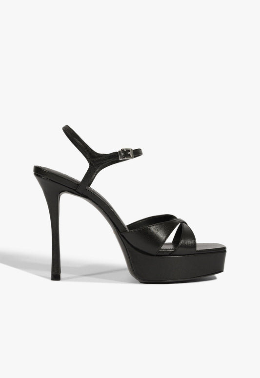 Maxine Leather Sandal 5 Black Leather - Schutz Shoes