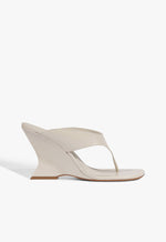 Maya Leather Sandal 5 Sugar White Leather - Schutz Shoes