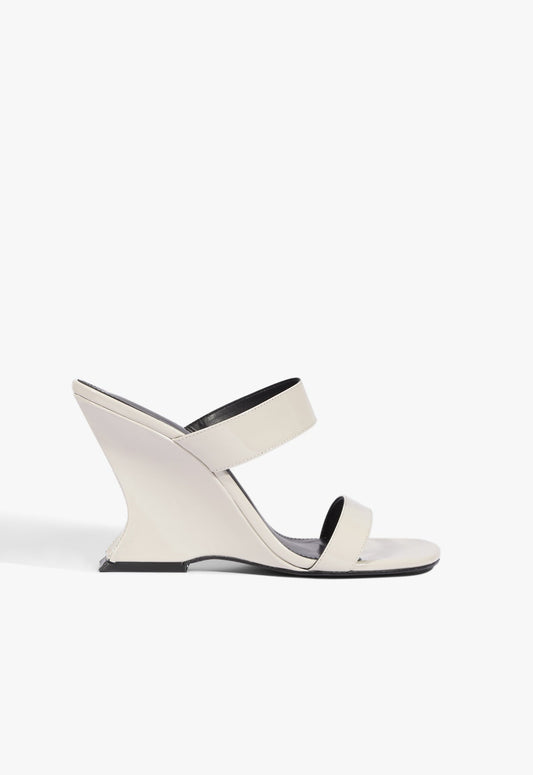 Siena Mule Patent Leather Sandal 5 Sugar White Patent - Schutz Shoes