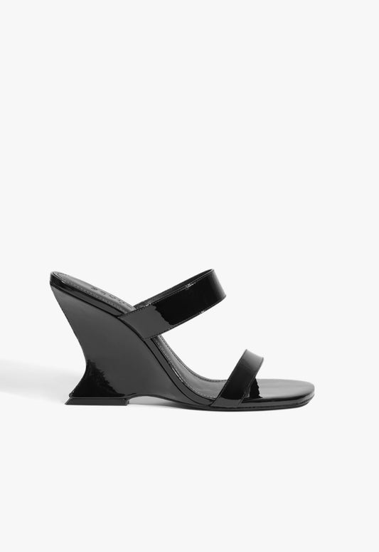 Siena Mule Patent Leather Sandal 5 Black Patent - Schutz Shoes