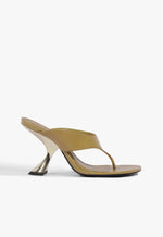 Broadway Leather Sandal 5 Beige Leather - Schutz Shoes