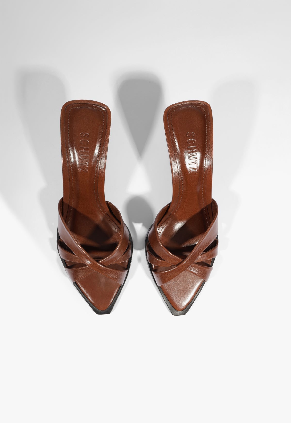 Keefa Leaf Mule Leather Sandal - Schutz Shoes