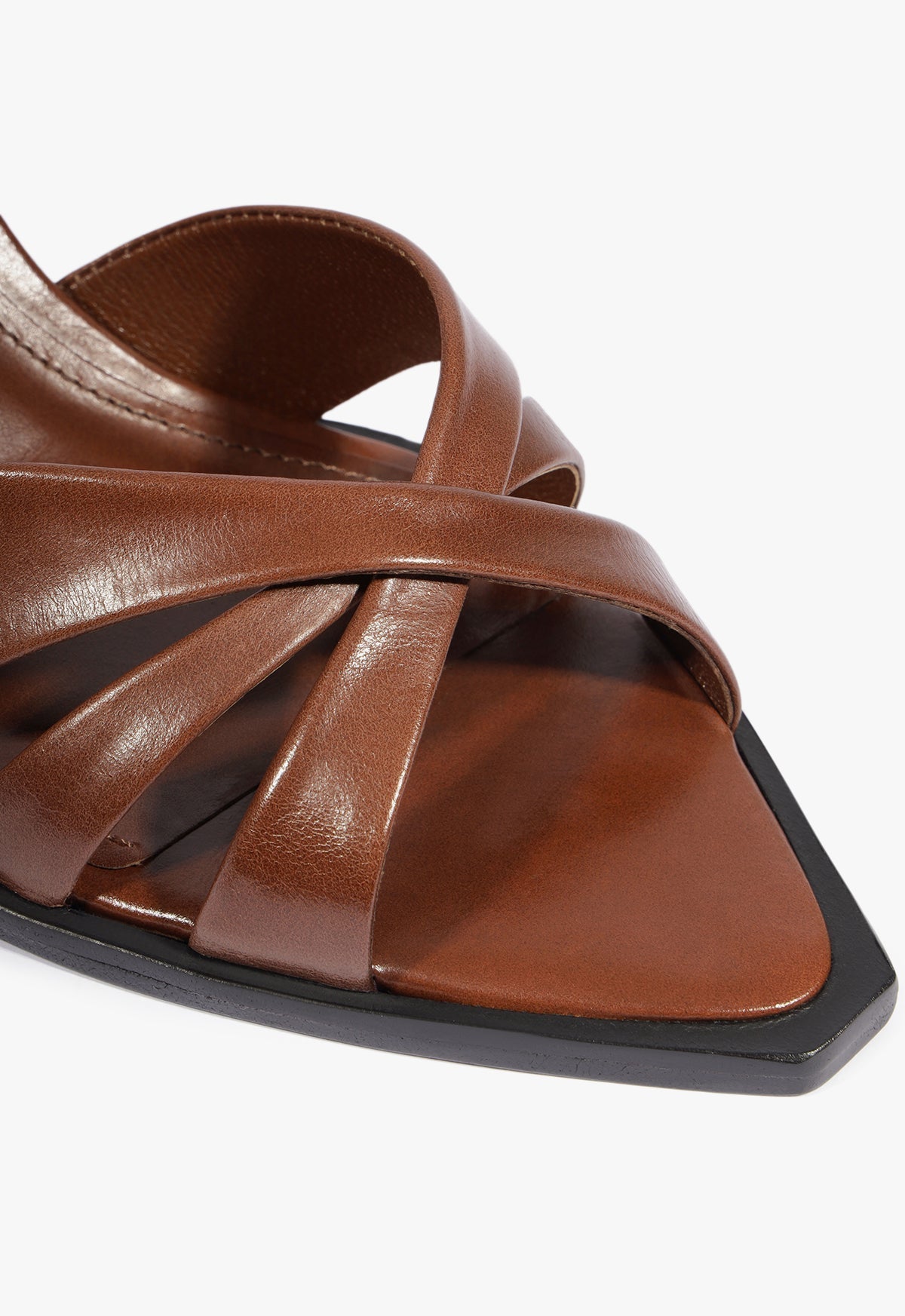 Keefa Leaf Mule Leather Sandal - Schutz Shoes