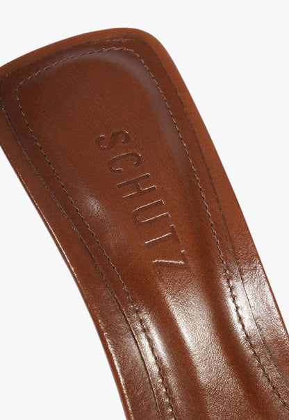 Keefa Leaf Mule Leather Sandal - Schutz Shoes