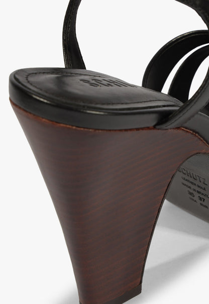 Keefa Wood Platform Leather Sandal - Schutz Shoes