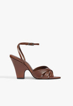 Keefa Flare Leather Sandal 5 Warm Toffee Leather - Schutz Shoes