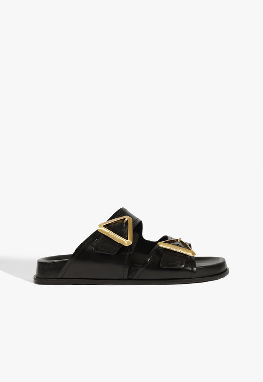 Erika Sporty Sandal 5 Black Leather - Schutz Shoes