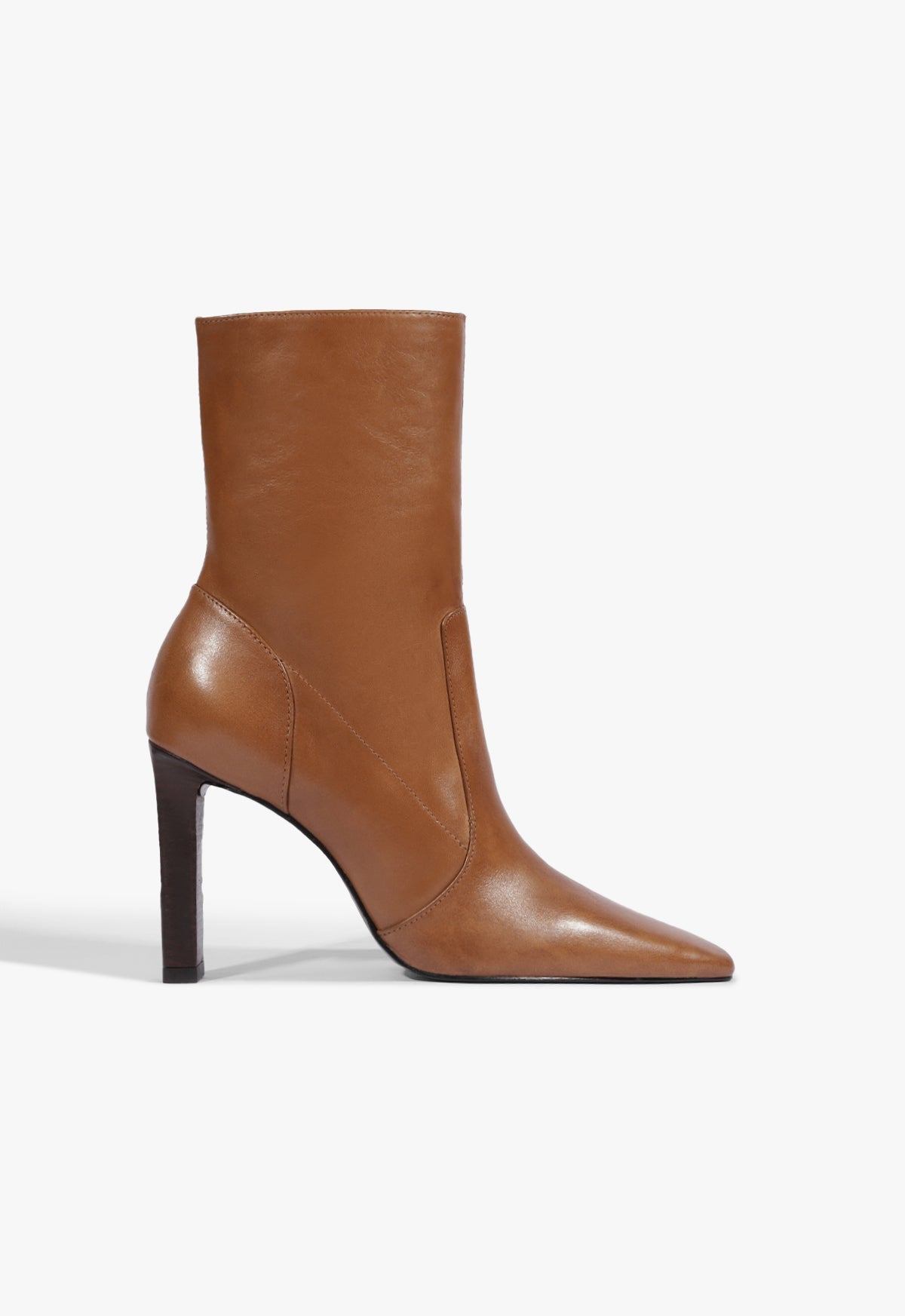 Ulla Leather Bootie 5 Almond Wood Leather - Schutz Shoes