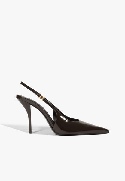 Liora Patent Leather Pump 5 Dark Brown Patent - Schutz Shoes