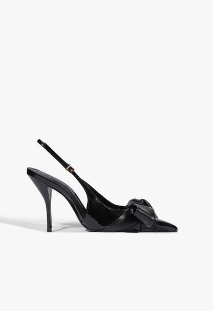 Liora Bow Patent Leather Pump 5 Black Patent - Schutz Shoes