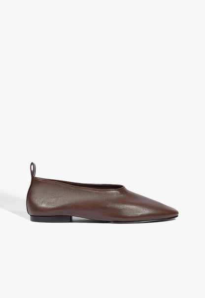 Hadley Leather Ballet Flat 5 Dark Brown Leather - Schutz Shoes