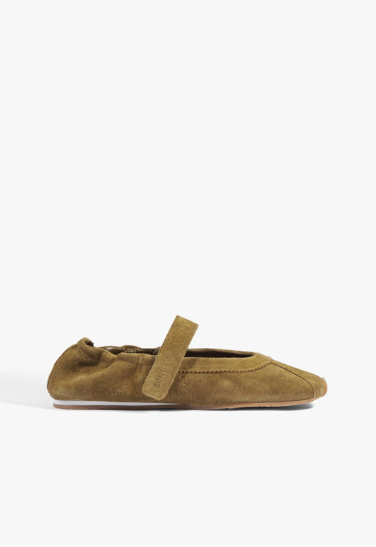 Vivi Suede Sneakerina 5 Dried Olive Suede - Schutz Shoes